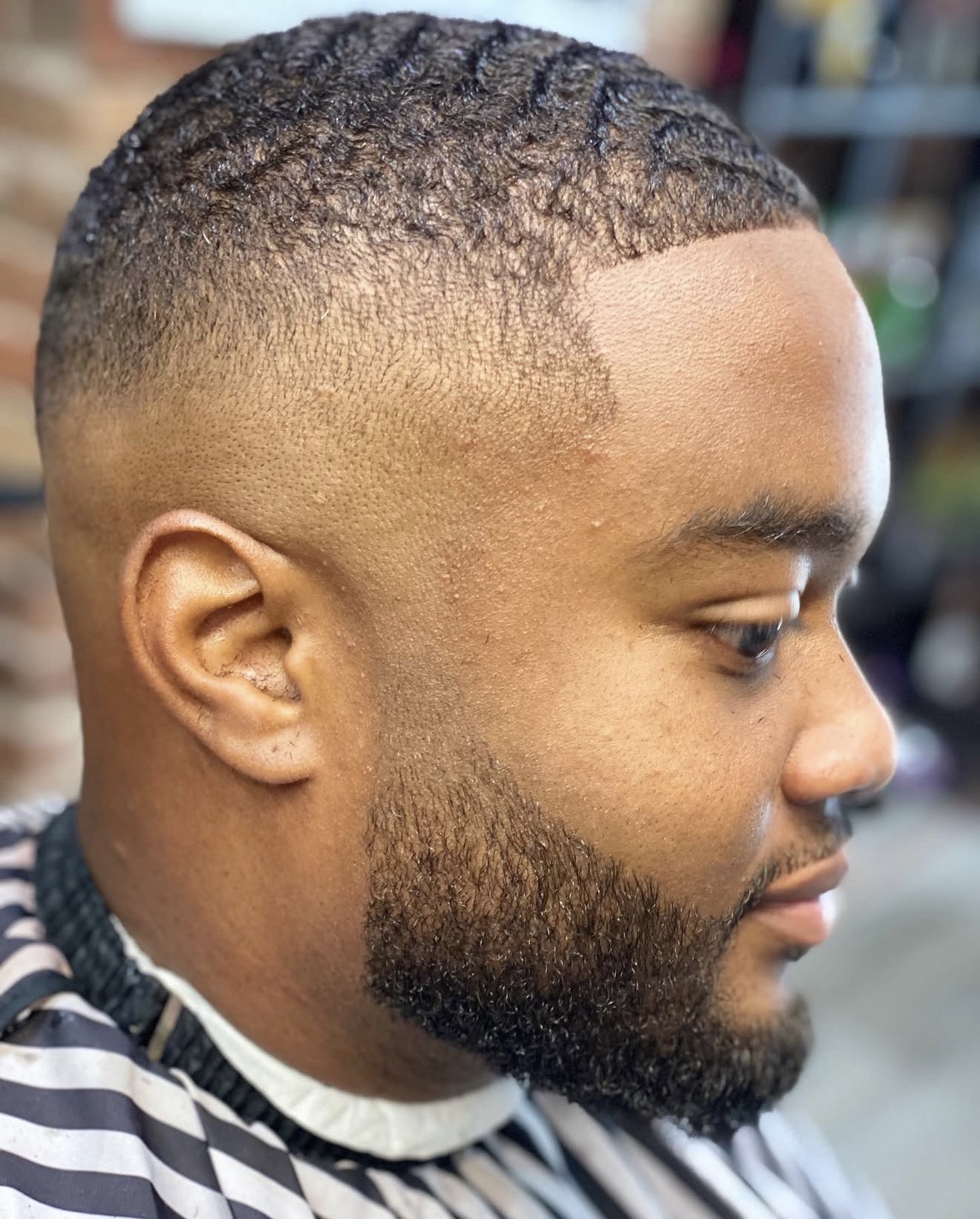 Fresh haircut and beard at The Empire Barbershop